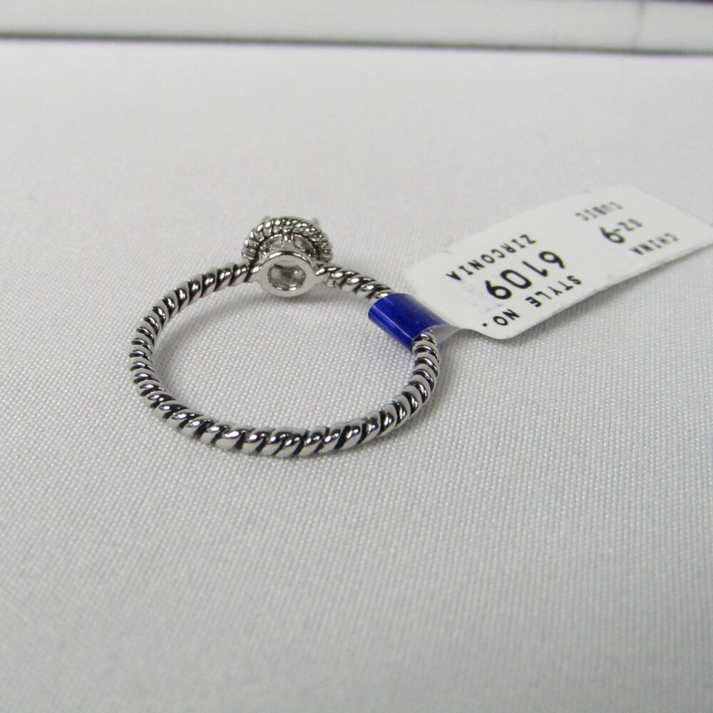 Cubic Zirconia | Stainless Steel | Ring | Size 9 | Women's | New - Picture 3 of 3